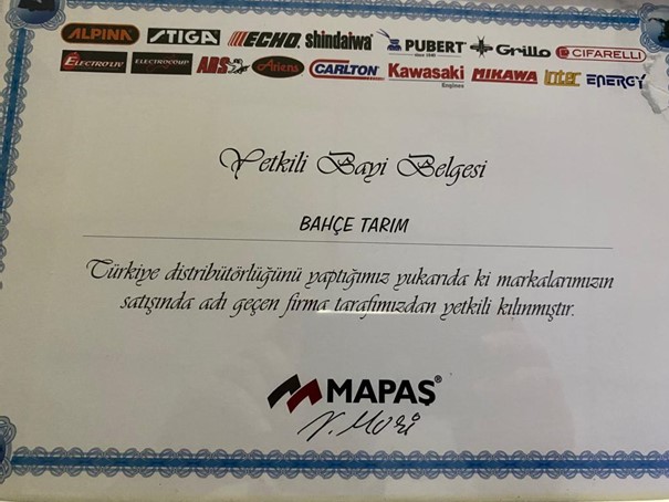 MAPAŞ YETKİLİ SATICI BELGESİ